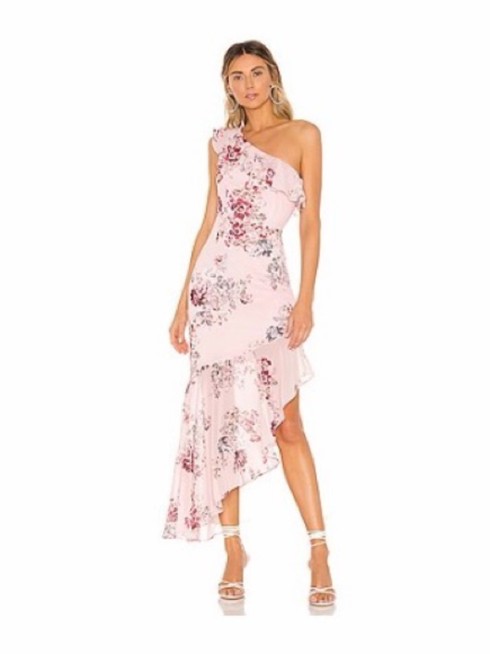 Michael Costello Pink Floral Dress